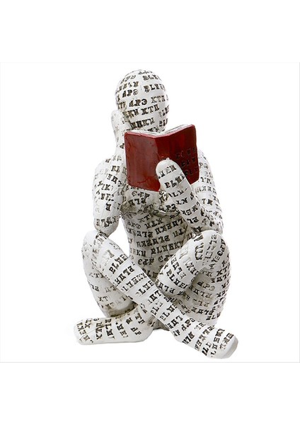 Ev Dekoru Hamuru Okuma Kadın Düşünür Heykeli Estetik Heykel Odası Dekor Modern Soyut Dekorasyon Rafında Tablo A (Yurt Dışından)