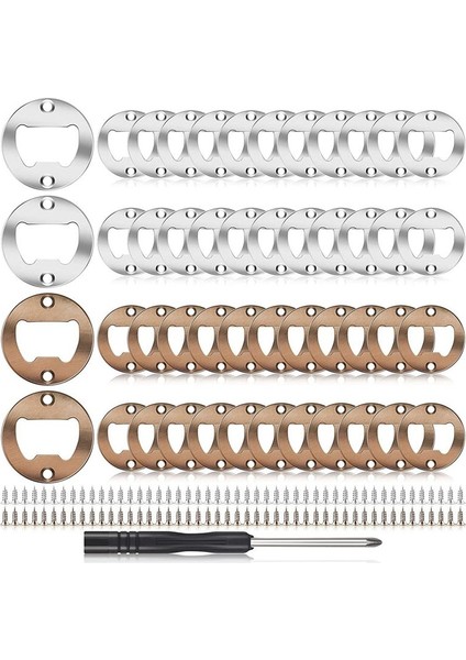 40SETS Bira Şişesi Açıcı Kitler Yuvarlak Diy Şişe Açıcı Donanım Kiti Vidalı Vidalı Şişe Açacağı Için (Yurt Dışından)
