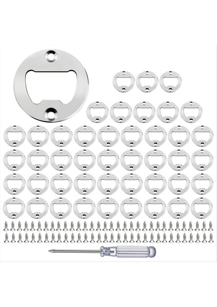 Şişe Açıcı Ekleme - 45 Set Paslanmaz Çelik Şişe Açacağı Ekler Kiti Vidalı Tornavida ile Şişe Açacağı Dıy Dıy (Yurt Dışından)