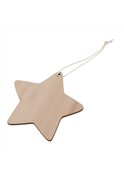 60 x Ahşap Yıldız Şekilleri Delikli Düz Ahşap Zanaat Etiketleri (10 Cm) (Yurt Dışından) modelleri
