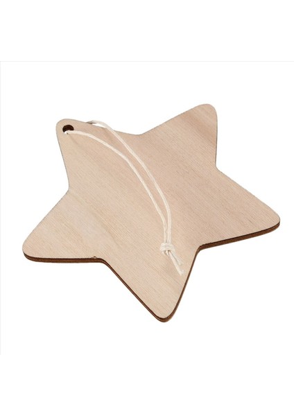 60 x Ahşap Yıldız Şekilleri Delikli Düz Ahşap Zanaat Etiketleri (10 Cm) (Yurt Dışından) indirimleri