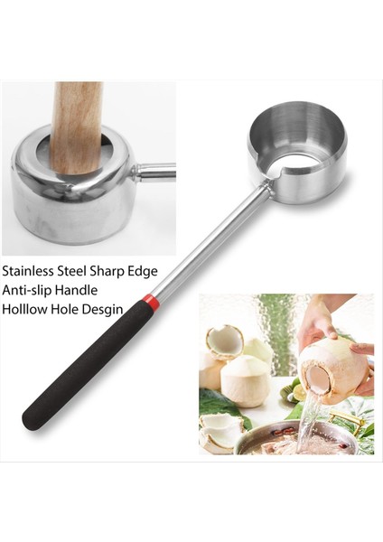 Hindistan Cevizi Açma Aracı Seti, Güvenli Kolay Açılması Genç Hindistan Cevizi Aracı, Hepsi Bir Gıda Sınıfı Paslanmaz Çelik Hindistancevizi Açma Kiti (Yurt Dışından) fırsatları