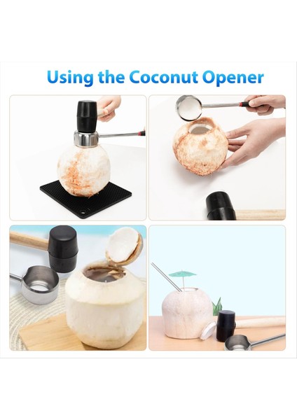 Hindistan Cevizi Açma Aracı Seti, Güvenli Kolay Açılması Genç Hindistan Cevizi Aracı, Hepsi Bir Gıda Sınıfı Paslanmaz Çelik Hindistancevizi Açma Kiti (Yurt Dışından) indirimleri