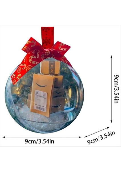 Noel Süs Topu Xmas Ağacı Süslemeleri Temiz Bauble Süsleme Ev Asılı Topu Zarif Hediye-Hediye Kutusu (Yurt Dışından) fırsatları