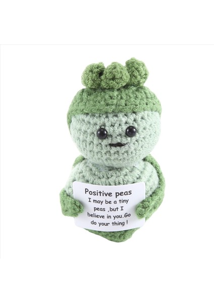 Komik Olumlu Hediyeler Mini Knited Bebek Pozitif Kartlı Yetişkin Çocuk Sevenler Için Sevimli Pozitif Hediyeler Doğum Günü Bezelye (Yurt Dışından)