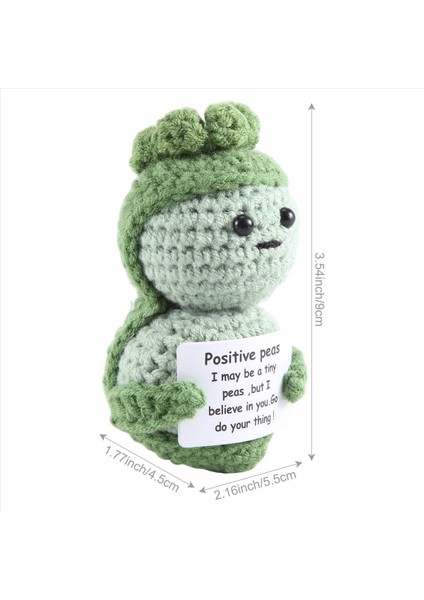 Komik Olumlu Hediyeler Mini Knited Bebek Pozitif Kartlı Yetişkin Çocuk Sevenler Için Sevimli Pozitif Hediyeler Doğum Günü Bezelye (Yurt Dışından) fırsatları