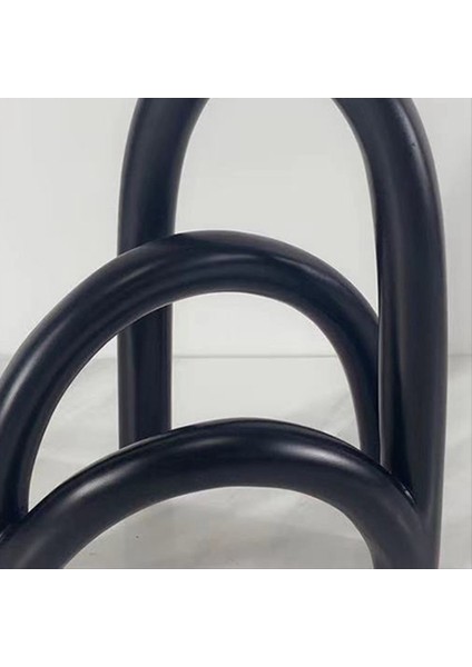 Modern Minimalist Geometrik Sanat Hattı Ark Dekor Reçine El Sanatları Düzensiz Alışveriş Merkezi Oturma Odası Masaüstü Süs-Siyah (Yurt Dışından) fiyatları