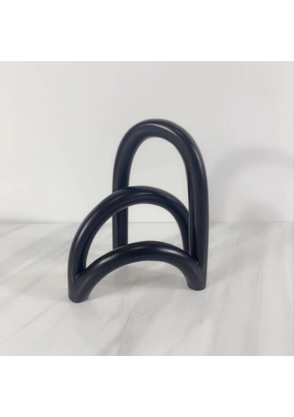 Modern Minimalist Geometrik Sanat Hattı Ark Dekor Reçine El Sanatları Düzensiz Alışveriş Merkezi Oturma Odası Masaüstü Süs-Siyah (Yurt Dışından) modelleri