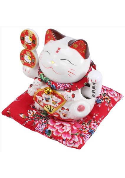 7inch Seramik Çağıran Kedi Maneki Neko Süs Feng Shui Dekorasyon Salıncak Şanslı Kedi C (Yurt Dışından) fırsatları