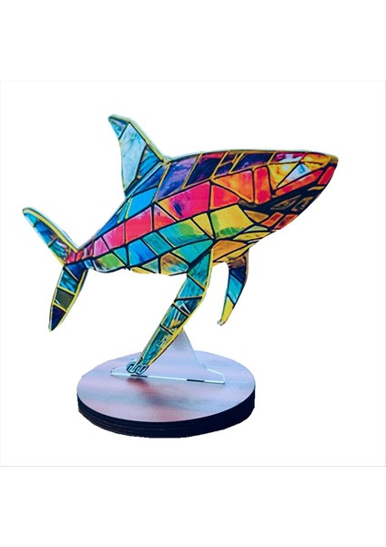 Masaüstü Süslü Çift Taraflı Çok Molor Stil Ev Dekorasyonu Köpekbalığı (Yurt Dışından)