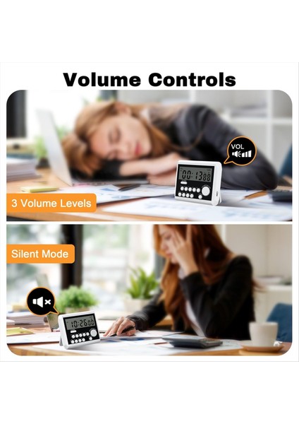 5 Kanal Dijital Mutfak Zamanlayıcısı, Büyük LCD Ekranlı Saat Modu, Pişirme Zamanlayıcısı, Yüksek Sesle Ses Alarmı ve Yanıp Sönen Işık (Yurt Dışından) modelleri