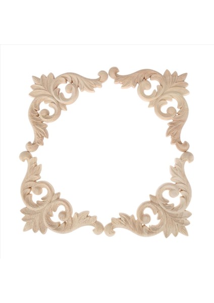 Ahşap Oyma Köşe Pervazları Onlay Aplike Boyasız Mobilya Dekor 16PCS 12X12CM (Yurt Dışından) fiyatları