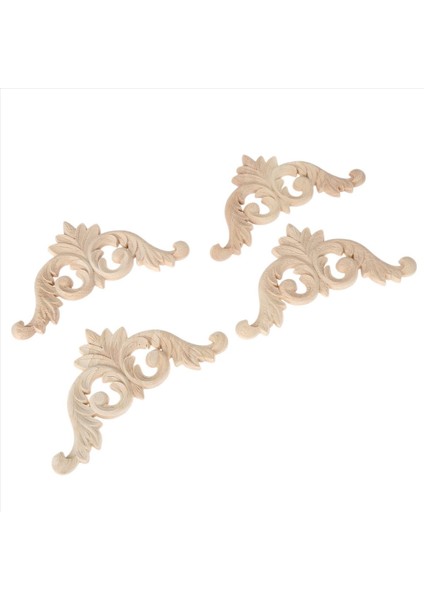 Ahşap Oyma Köşe Pervazları Onlay Aplike Boyasız Mobilya Dekor 16PCS 12X12CM (Yurt Dışından) modelleri