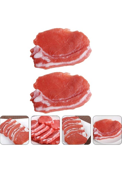 2pcs Pişmiş Taze Domuz Simülasyonu Hayat Benzeri Et Maması Mutfak Dolabı Masası Dekorasyon Fotoğraf Pervaneleri Ekran (Yurt Dışından) fırsatları