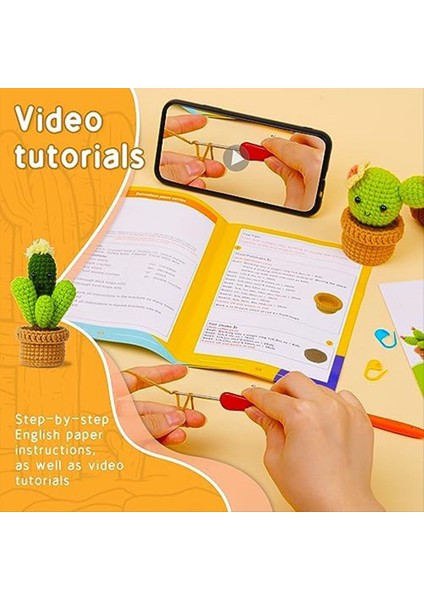 Yeni Başlayanlar Için Tığ Işi Kiti Yeni Başlayanlar Için Tam Tığ Işi Kiti Video Öğreticileri Ayrıntılı Talimatlar Iplik-B (Yurt Dışından) indirimleri