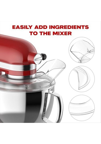 Kitchenaid Için Dökme Kalkanı 4.5-5 Quart Mikser Kasesi, Kitchenaid Yardım Tilt Head Stand Mikserleri Için Açık Güvenlik Kalkanı (Yurt Dışından) fiyatları