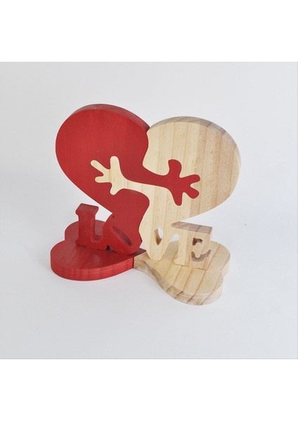 &quot Aşk&quot Ahşap Bulmaca Bloğu Dekoratif Süs Heykeli (Yurt Dışından) indirimleri