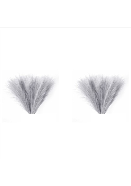 Pampas Çim 18IN/45CM Yapay Pampas Çim Kabarık 10 Boho Home Için Çim Çiçek Düzenlemesi (Gri) (Yurt Dışından)