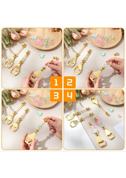 6pcs Boncuklu Bira Açıcı Yeniden Kullanılabilir Şişe Açıcı Dekoratif Boncuklu Şişe Açıcı Barmenler Için Boncuk Şişe Açıcı (Yurt Dışından) modelleri