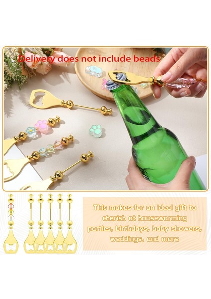 6pcs Boncuklu Bira Açıcı Yeniden Kullanılabilir Şişe Açıcı Dekoratif Boncuklu Şişe Açıcı Barmenler Için Boncuk Şişe Açıcı (Yurt Dışından) fırsatları