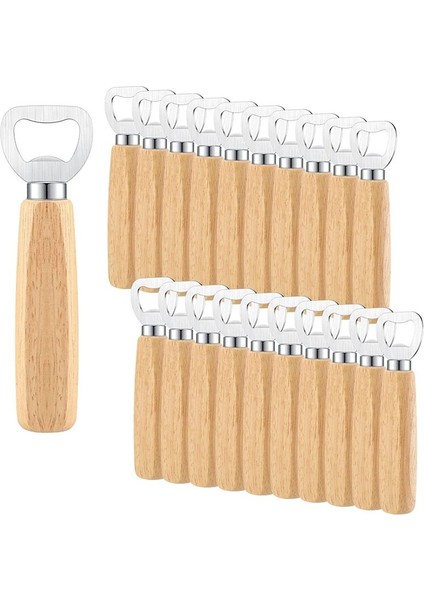 20 Pcs Paslanmaz Çelik Şişe Açıcı Barmen Ahşap Bira Açıcı Şarap Açıcı Şişe Açıcı Ahşap Saplı Dıy (Yurt Dışından)