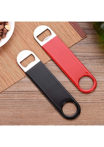 Barmen Şişe Açıcıları, Paslanmaz Çelik Çubuk Bira Açıcı Manuel Kaplı Saplı, 6 Paket (Siyah ve Kırmızı) (Yurt Dışından) fırsatları