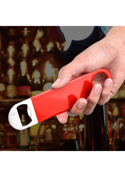 Barmen Şişe Açıcıları, Paslanmaz Çelik Çubuk Bira Açıcı Manuel Kaplı Saplı, 6 Paket (Siyah ve Kırmızı) (Yurt Dışından) indirimleri