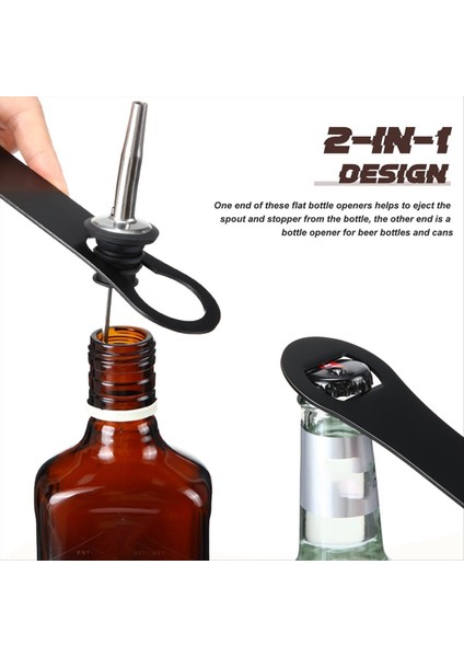 Şişe Açıcı ve Dökme Spout Sökücü Düz Çubuk Anahtar Metal Çubuk Hız Açıcı Şarap Şişe Açıcı (12PIECES) (Yurt Dışından) modelleri