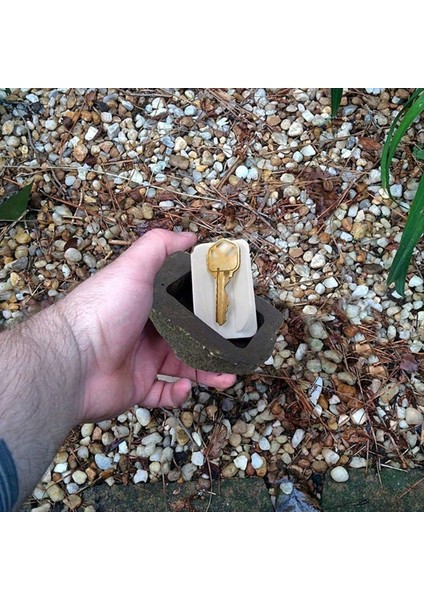 Gizle-A-Key-Anahtar Rock-Görünüşe Göre Simülasyon Taşı Reçine Anahtar Saklama Kutusu (Yurt Dışından)