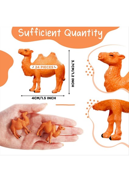 24PCS Camel Figürinler Minyatür Oyuncak Modelleri Kek Toppers Için Hayvan Figürinleri Ev Masaüstü Süsler Dekor (Yurt Dışından) fiyatları