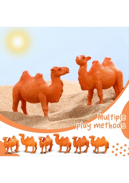 24PCS Camel Figürinler Minyatür Oyuncak Modelleri Kek Toppers Için Hayvan Figürinleri Ev Masaüstü Süsler Dekor (Yurt Dışından) modelleri