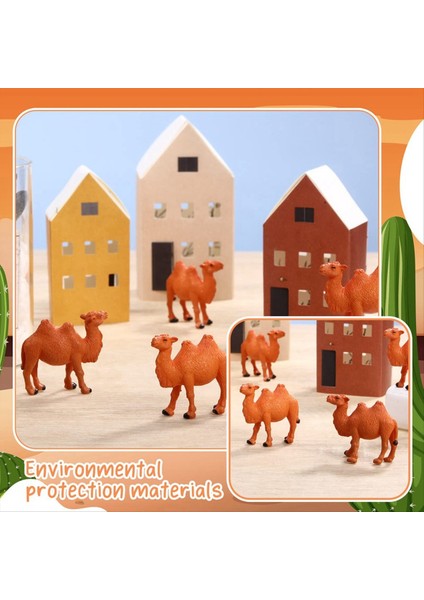 24PCS Camel Figürinler Minyatür Oyuncak Modelleri Kek Toppers Için Hayvan Figürinleri Ev Masaüstü Süsler Dekor (Yurt Dışından) fırsatları