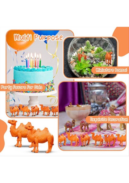 24PCS Camel Figürinler Minyatür Oyuncak Modelleri Kek Toppers Için Hayvan Figürinleri Ev Masaüstü Süsler Dekor (Yurt Dışından) indirimleri