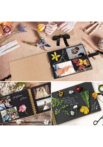 Dıy Scrapbook Albüm 11 4 x 8 5inch 80 Sayfa Fotoğraf Albümü Karalama Defteri Kalın Diy Hurda Kitabı Mezuniyet Hediyesi Pembe (Yurt Dışından) fırsatları