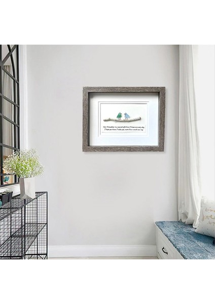 Zarif Deniz Cam Kuşları Fotoğraf Çerçevesi - Eşsiz ve Düşünceli Dostluk Hediyesi Deniz Cam Art Dekoratif Süsler (Yurt Dışından) indirimleri