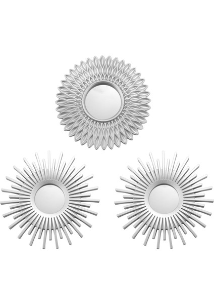 Gümüş Aynalar Duvar Paketi 3 - Oda Dekoru ve Ev Dekoru Aynaları Duvar Dekoratif Aynalar Için Aynalar (Yurt Dışından)