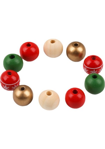 200PCS 16MM Noel Ahşap Boncuklar Renkli Ahşap Boncuklar Craft Dıy Noel Dekorasyonu Için 10M Uzunluğunda Bir Ip ile Set (Yurt Dışından) indirimleri