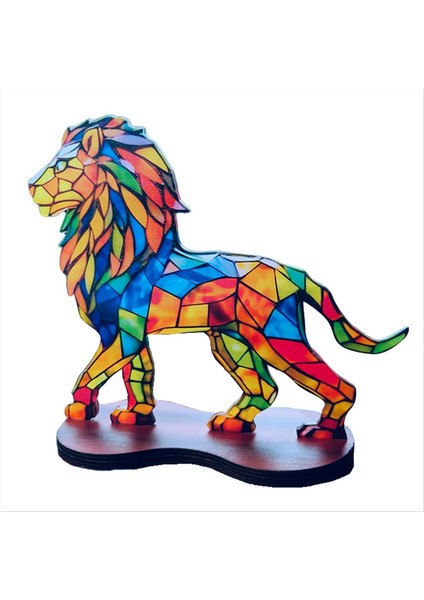 Masaüstü Süslü Çift Taraflı Çok Molor Stil Ev Dekorasyonu Aslan (Yurt Dışından)