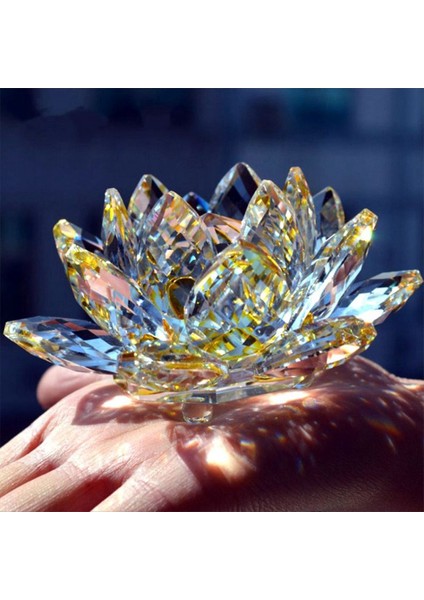 B Kristal Lotus Çiçek Heykelcik Valentine Düğün Dekor Cam Zanaat Koleksiyonu Kağıt Ağırlık Masa Süsleri Hediyelik Eşya Hediyesi (Yurt Dışından) fırsatları