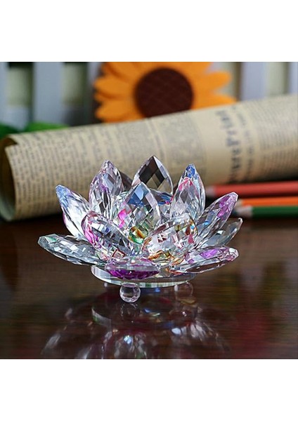 B Kristal Lotus Çiçek Heykelcik Valentine Düğün Dekor Cam Zanaat Koleksiyonu Kağıt Ağırlık Masa Süsleri Hediyelik Eşya Hediyesi (Yurt Dışından) indirimleri