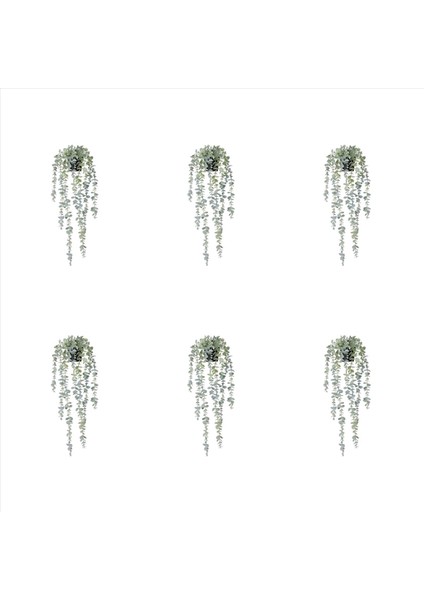 6 Adet Yapay Asılı Bitkiler Saksı Okaliptüs Asılı Bitki Duvar Odası Için Ev Veranda Kapalı Açık Dekor (Yurt Dışından)