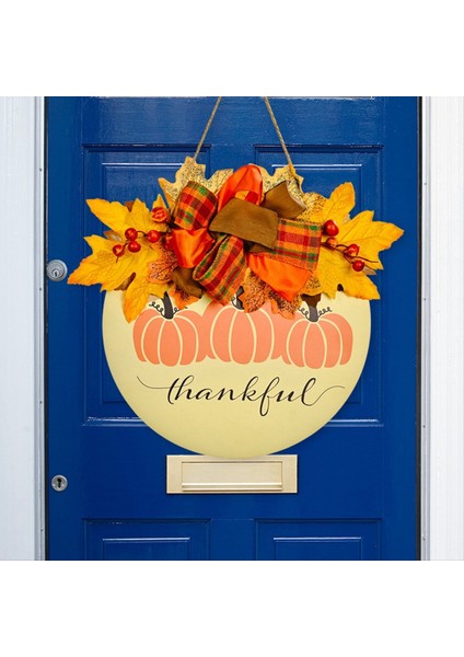 Şükran Dekorasyonu Ahşap Kabak Kapı Plakası Kapı Asma Hasat Festivali Ev Duvar Çelenk Dekorasyonu (Yurt Dışından) fırsatları