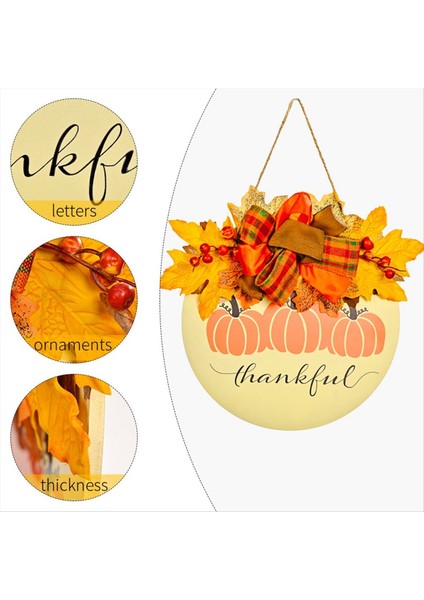 Şükran Dekorasyonu Ahşap Kabak Kapı Plakası Kapı Asma Hasat Festivali Ev Duvar Çelenk Dekorasyonu (Yurt Dışından) indirimleri