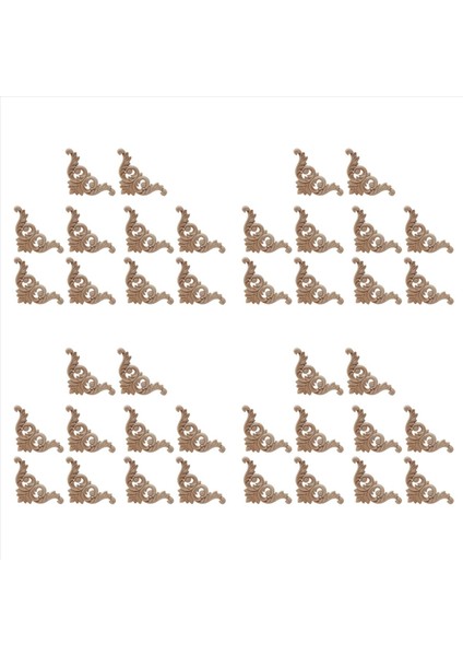 40 Pcs Ahşap Oyma Çıkartma Ahşap Oyma Kalıplar Köşe Aplike Ev Kapı Dekoru Ahşap Oyma Kapı Dolap Pencereleri (Yurt Dışından)