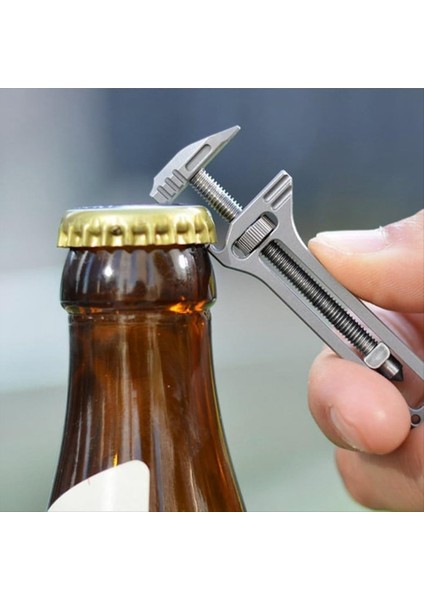 Mini Şişe Açıcı Anahtarı Pas Geçirmez Çoklu Takım Anahtarı Ayarlanabilir Çubuk Çubuk Taşınabilir Anahtar Zincir Tornavida Ipucu (Yurt Dışından) indirimleri