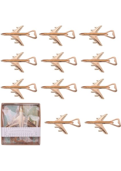 12 Uçak Şişesi Açıcı Hediye Kutusu Hava Uçak Seyahat Bira Şişesi Açıcı Partisi Düğün Doğum Günü Dekorasyonları (Yurt Dışından) fırsatları