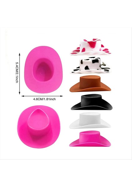 30PCS Mini Batı Kovboy Kovboy Kız Şapka Minyatür Sevimli Bebek Şapkası Parti Elbisesi Play Babhouse Dekorasyon Aksesuarları (Yurt Dışından) modelleri