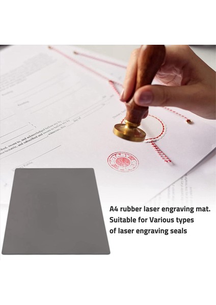 A4 Boyutunda Lazer Gravür Makinesi Için 6x Kauçuk Damga Sayfası 2 3mm (Koyu Gri) (Yurt Dışından) fırsatları