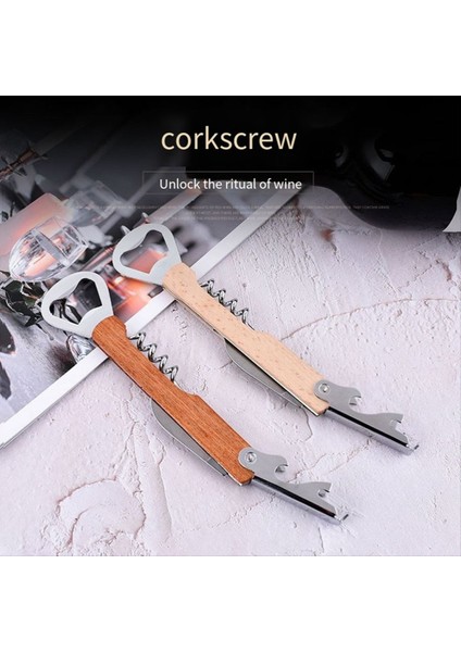 Paslanmaz Çelik Şarap Şişesi Açıcı, Bira Şişesi Açıcı, Şarap Bıçağı, Içecek Şişesi Açıcı Sapele (Yurt Dışından) fırsatları