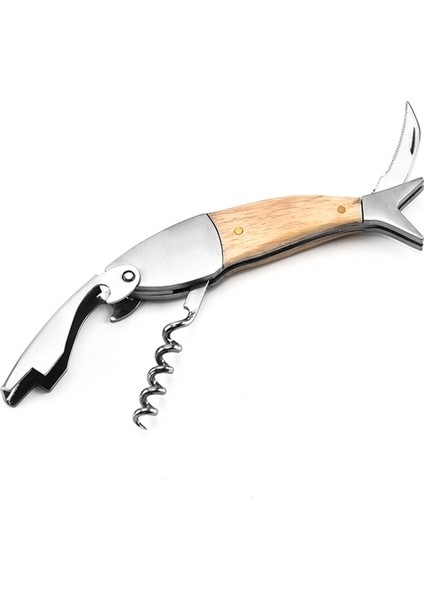 Ahşap Saplı Balık Şeklindeki Şarap Şişesi Açıcı, Metal Şişe Açıcı, Taşınabilir Şişe Açıcı, Şarap Şişesi Açıcı Hediyesi (Yurt Dışından) indirimleri